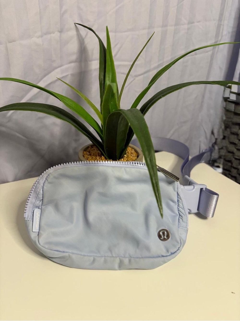 lululemon light blue crossbody belt bag - compact hands-free carry